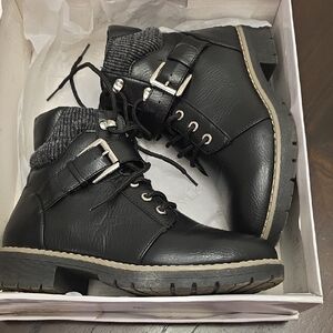 Nautica Like New Black Leather Women's Boots